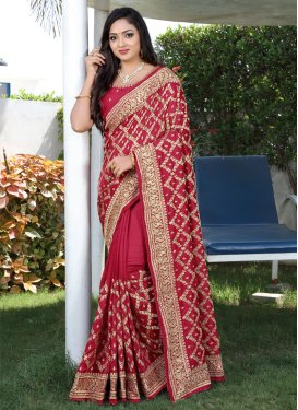 Vichitra Silk Trendy Classic Saree
