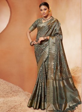 Silk Blend Designer Contemporary Saree