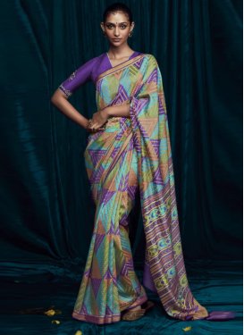 Woven Work Trendy Classic Saree For Ceremonial