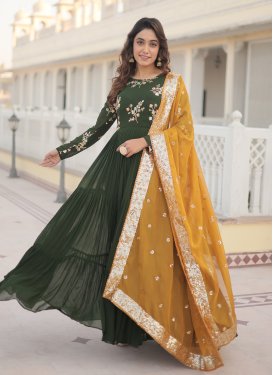 Georgette Readymade Classic Gown For Ceremonial