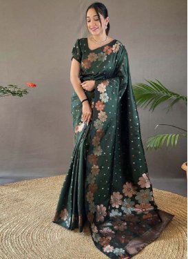 Lichi Silk Woven Work Trendy Classic Saree