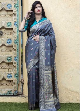 Woven Work Banarasi Silk Designer Traditional Saree For Ceremonial