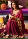 Satin Georgette Maroon and Red Designer Traditional Saree - 1