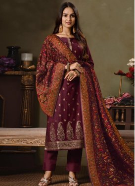 Jacquard Silk Stone Work Pant Style Pakistani Salwar Suit
