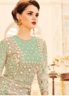 Net Embroidered Work Jacket Style Long Length Suit - 1