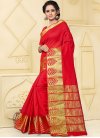 Art Silk Thread Work Trendy Classic Saree - 2