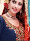 Resplendent  Beads Work Chanderi Silk Patiala Salwar Kameez - 1