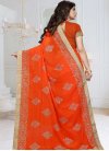 Embroidered Work Faux Georgette Trendy Saree - 2