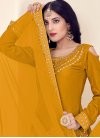Art Silk Designer Semi Patiala Salwar Suit - 1