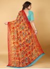 Orange and Red Designer Contemporary Style Saree For Casual - 2