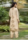 Chinon Embroidered Work Pant Style Classic Salwar Suit - 1