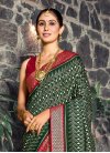 Bottle Green and Red Trendy Classic Saree For Casual - 3