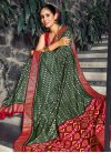 Bottle Green and Red Trendy Classic Saree For Casual - 1