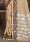 Beige and Brown Woven Work Trendy Classic Saree - 2