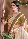 Beige and Brown Woven Work Trendy Classic Saree - 3