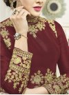 Tafeta Silk Long Length Anarkali Salwar Suit - 1