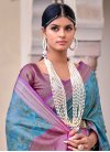 Silk Blend Woven Work Trendy Classic Saree - 1