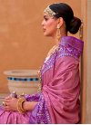 Hot Pink and Purple Patola Silk Designer Contemporary Style Saree - 1