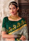 Patola Silk Green and Grey Traditional Designer Saree For Festival - 2