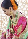 Fascinating Magenta and Mint Green  Satin Silk Designer Contemporary Style Saree - 2