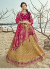 Gold and Rose Pink Banarasi Silk Trendy Designer Lehenga Choli - 2