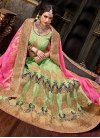 Zesty Art Silk Mint Green and Pink Designer Lehenga Saree - 2