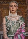 Digital Print Work Patola Silk Teal and Violet Trendy Classic Saree - 1