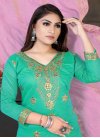 Chanderi Silk Designer Patiala Salwar Kameez For Ceremonial - 2