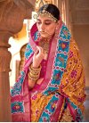 Patola Silk Orange and Rose Pink Designer Traditional Saree - 1
