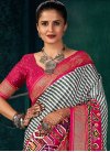 Grey and Rose Pink Designer Contemporary Style Saree - 1