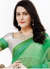 Lace Work Faux Chiffon Trendy Saree For Ceremonial - 1