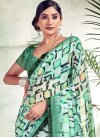 Sea Green and Turquoise Designer Contemporary Style Saree For Casual - 1