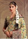 Coffee Brown and Cream Traditional Designer Saree For Ceremonial - 1