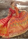 Banarasi Silk Woven Work Mustard and Red Trendy Lehenga Choli - 2