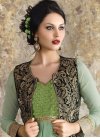 Fascinating Faux Georgette Embroidered Work Jacket Style Anarkali Suit For Ceremonial - 2