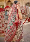 Cream and Red Trendy Classic Saree For Ceremonial - 1