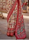 Cream and Red Trendy Classic Saree For Ceremonial - 2