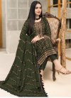 Faux Georgette Embroidered Work Pant Style Salwar Suit - 1