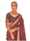 Print Work Silk Blend Designer Traditional Saree For Ceremonial - 1