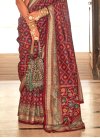 Print Work Silk Blend Designer Traditional Saree For Ceremonial - 2