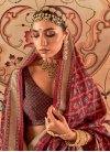 Print Work Silk Blend Designer Traditional Saree For Ceremonial - 3