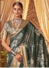 Tussar Silk Designer Contemporary Saree For Ceremonial - 1