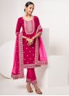 Embroidered Work Velvet Pant Style Classic Salwar Suit - 2