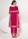 Embroidered Work Velvet Pant Style Classic Salwar Suit - 1
