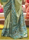 Green and Mint Green Designer Contemporary Style Saree - 3