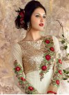 Dashing Embroidered Work Faux Georgette Long Length Designer Suit For Festival - 2