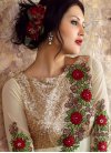 Dashing Embroidered Work Faux Georgette Long Length Designer Suit For Festival - 1
