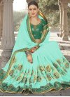 Embroidered Work Silk Georgette Designer Contemporary Style Saree For Festival - 1
