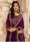Embroidered Work Pant Style Salwar Suit - 1