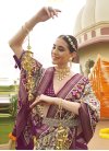 Patola Silk Beige and Purple Designer Contemporary Style Saree For Ceremonial - 1